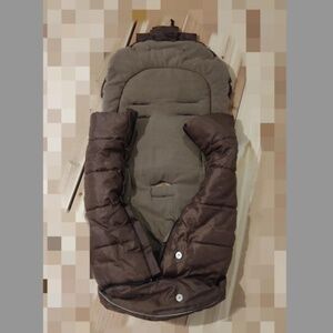 toddler kid stroller insulated fleece warm winter pouch brown